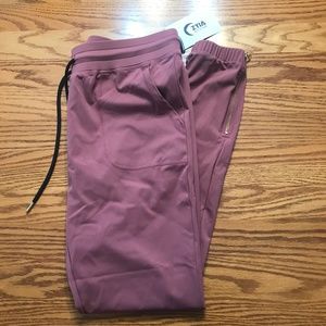 NWT Zyia Muted Mulberry Peak Zipper Jogger Size Medium